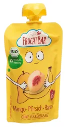 PDM to be maintained, FruchtBar Bio Kompott Mango Pfirsich Banane Ohne Zuckerzusatz