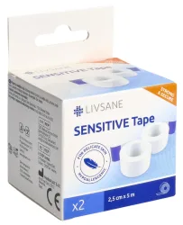 Livsane Sensitive Klebeband 2,5 cm x 5 m