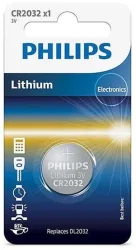 Philips Knopfzelle CR2032 3 V 1 St. Lithium Minicells