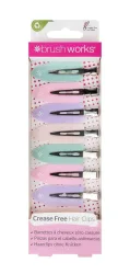 Brushworks Pastel No Crease Hair Clips Box 8 Stk
