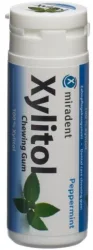 Miradent Xylitol Pfefferminz Zahnpflegekaugummi, Dose &agrave; 30 Stk.
