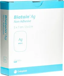 Biatain Ag Non-Adhesive 5x7cm (5 Stk)