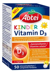 Abtei Kinder Vitamin D3 50 Schmelztabletten