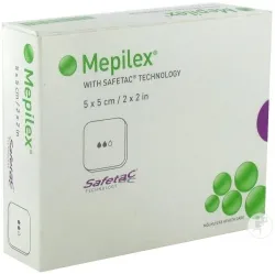 Mepilex, Mepilex Schaumverband Safetac Siteril, 5x5cm (5 Stk)