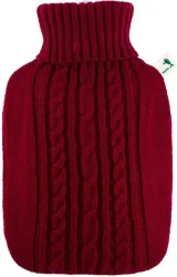 FROSCH Wärmflasche PVC, 1.8 Liter, Strickbezug rot (1 Stk)