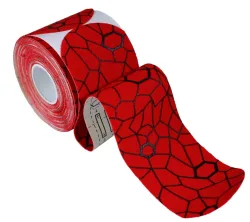 TheraBand Kinesiology Tape Precut Roll, Red/Black, 5cmx25cm (1 Stk)