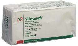 Vliwasoft Vliesstoffkompresse 7.5x7.5cm, 6-lagig (100 Stk)
