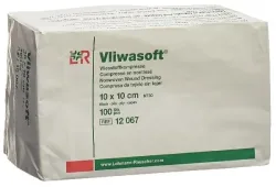 Vliwasoft Vliesstoffkompresse 10x10cm, 6-lagig (100 Stk)