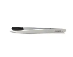 Herba.Pinzette schr&auml;g, Inox, weiss