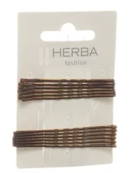 Herba Klemme 6+6.5cm, braun (12 Stk)