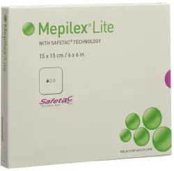 Mepilex Lite Absorptionsverband Silikon, 15x15cm (5 Stk)