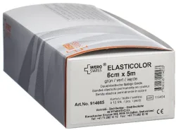 WERO SWISS Elasticolor elastische Binde 5mx6cm grün (10 Stk)