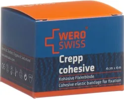 WERO SWISS Lux K-10 elastische Fixierbinde, 4mx4cm, weiss (1 Stk)