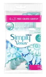 Gillette Venus, Gillette Venus - Einwegrasierer, Simply Venus 2, 6 Stück