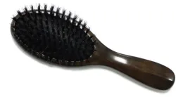 HERBA Haarbürste geölt mit Wildschwein/Nylonborsten oval Buche (1 Stk)