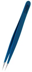 RUBIS Pinzette spitz blau Inox (1 Stk)