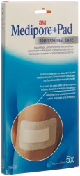 3M Medipore + Pad 10x20cm, Wundkissen 5x15.5cm (5 Stk)