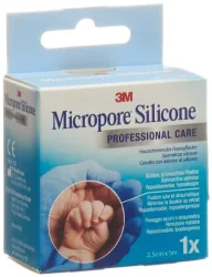 3M Micropore Silicone Heftpflaster 2.5cmx5m (1 Stk)