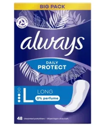 Always - Slipeinlage Daily Protect Long ohne Duft BigPack, 48STK