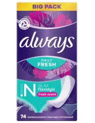 Always Slipeinlagen Flexistyle Slim Frisch Big Pack (74 Stk)