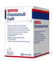 Elastomull haft Gazebinde weiss, 4mx8cm, Rolle (1 Stk)