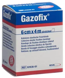 Gazofix kohäsive Fixierbinde, 6cmx4m, hautfarben, latexfrei (1 Stk)