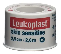 Leukoplast skin sensitive Silikon, 2.5cmx2.6m, Rolle (1 Stk)