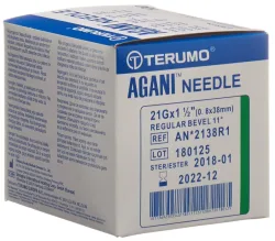 TERUMO Agani Einmalkanüle 21G, 0.8x38mm, grün (100 Stk)