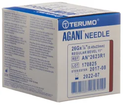 TERUMO Agani Einmalkanüle 26G 0.45x23mm braun (100 Stk)