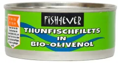 FISH4EVER Thunfischfilets in Bio-Olivenöl (160g)