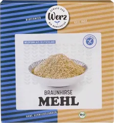Werz Braunhirse Mehl, glutenfrei, Bio (500g)