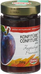 morga Zwetschgen Konfitüre mit Fruchtzucker (350g)