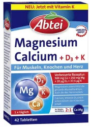 Abtei Magnesium Calcium + D3 + K (42 Stk)