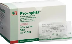 Pro-ophta Augenkompressen 5.3x6.6cm steril (5 Stk)