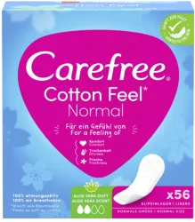 Carefree Cotton Feel Normal Aloe Vera Duft (56 Stk)