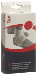 TaLe Kreuz Bandage Fussgelenk, 7.5cm, weiss (1 Stk)