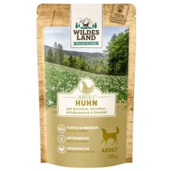 WILDES LAND Adult Huhn mit Karotten, Zuccini, Wildkräutern & Distelöl (8x150g)