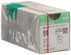 Supramid 45cm DS 12 5-0 schwarz (12 Stk)
