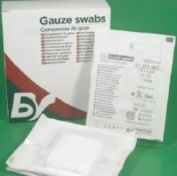 Bastos Gaze Faltkompressen 17-fädig ohne RX, 5x5cm, 12-fach, steril (40 Stk)
