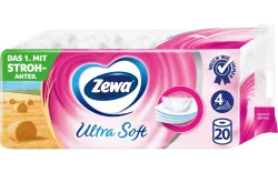 Zewa Ultra Soft Toilettenpapier 4-lagig Weiss 20 Rollen à 150 Blatt