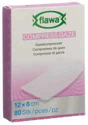 FLAWA, flawa Gazekompressen 8x12cm (80 Stk)
