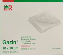 Gazin Mullkompressen 10x10cm, 16-fach, steril (100 Stk)