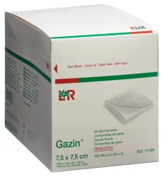 Gazin Mullkompressen Set 7.5x7.5cm, 12-fach, steril (100 Stk)