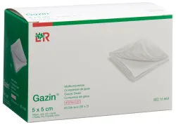 Gazin Mullkompressen 5x5cm, 16-fach, steril (250 Stk)