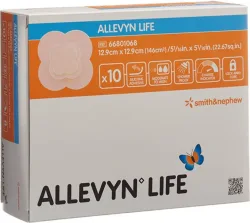 ALLEVYN LIFE Silikon-Schaumverband, 12.9x12.9cm (10 Stk)
