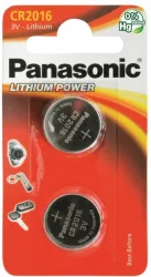 PANASONIC Batterien Knopfzelle CR2016 2 Stk