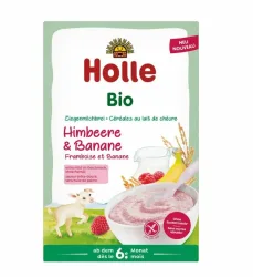 Holle Milchbrei Ziegenmilch Himbeere und Banane Bio (200g)
