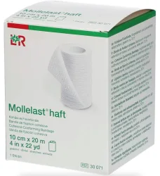 Mollelast haft Fixierbinde 10cmx20m weiss (1 Stk)