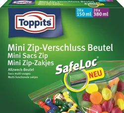 Toppits Mini Zip Verschlussbeutel (40 Stk)