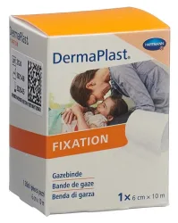 DermaPlast Gazebinde festkantig, 6cmx10m (1 Stk)